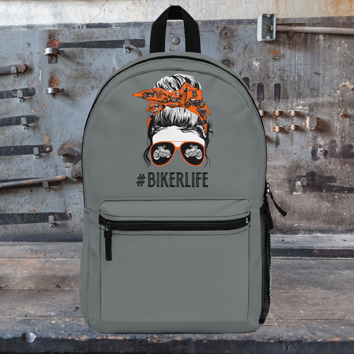 billie eilish mini backpack Messy Bun Biker Life Backpack (Made in USA) – Motor Maker