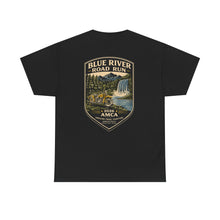 Load image into Gallery viewer, Blue River Road Run Tee — Motorcycle Rally Graphic T-Shirt
