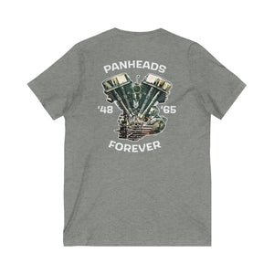 Panheads Forever Unisex Jersey Short Sleeve V-Neck Tee