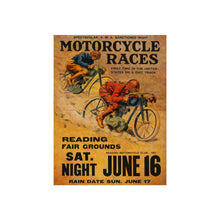 Load image into Gallery viewer, Motorcycle Races Vintage Fine Art Poster — Reading Fair Grounds Racing Print