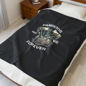 Panheads Forever Velveteen Plush Blanket - Cozy Decor for Bikers, Perfect Gift for Riders, Ideal for Home, Camping, or Road Trips