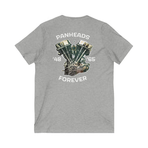 Panheads Forever Unisex Jersey Short Sleeve V-Neck Tee