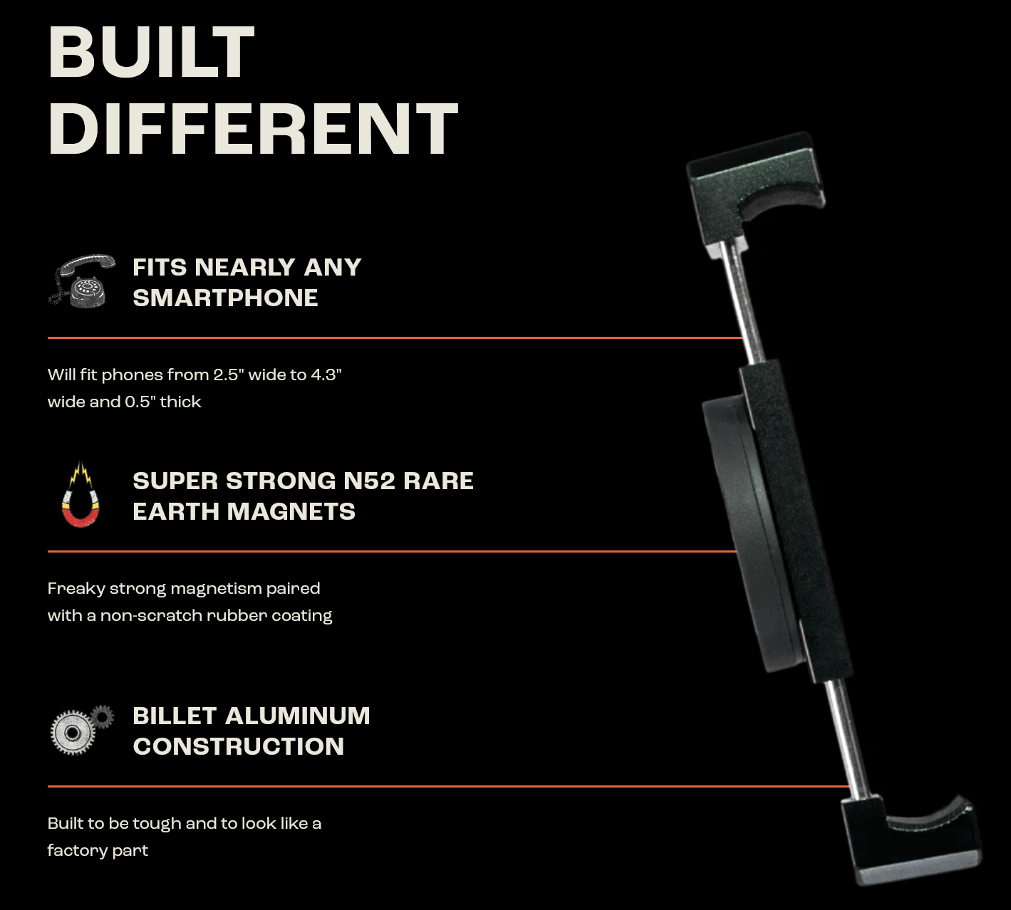 FreakMount Billet Magnetic Phone Mount + Free Tee – Motor Maker