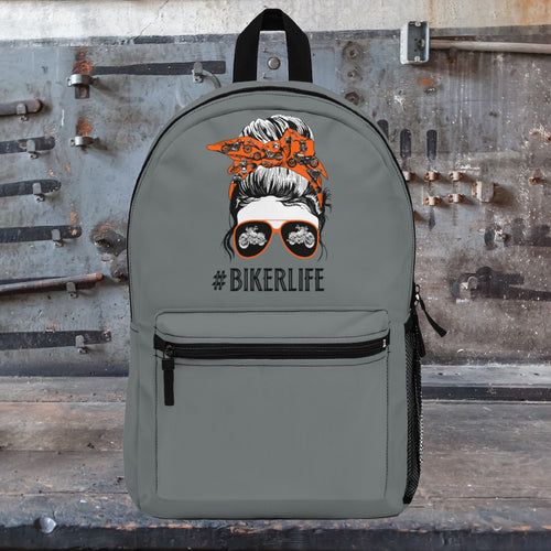 Messy Bun Biker Life Backpack (Made in USA)