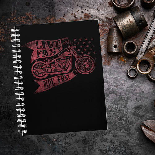 Live Fast Spiral Mechanics Notebook