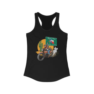 Women's Ideal Racerback Tank Motorcycle Texan