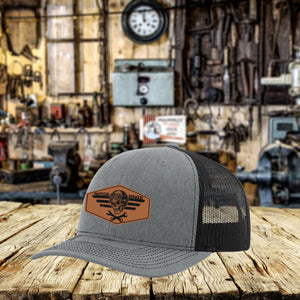 Skull Wrench Leather Patch Hat – Motor Maker